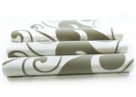 0.53*10m Velvet Textured Wallpaper , White And Green Velvet Wallpaper For Home