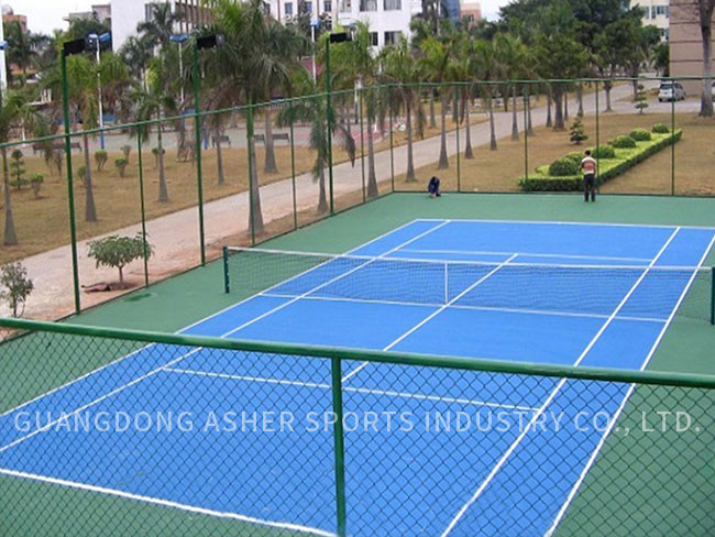Adhesive Acrylic Eco Outdoor Court Flooring Surface Badminton Court Use