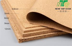 China Soundproof 6mm Eco Cork Underlayment Sheets 6 Sq.Ft. Rohs wholesale