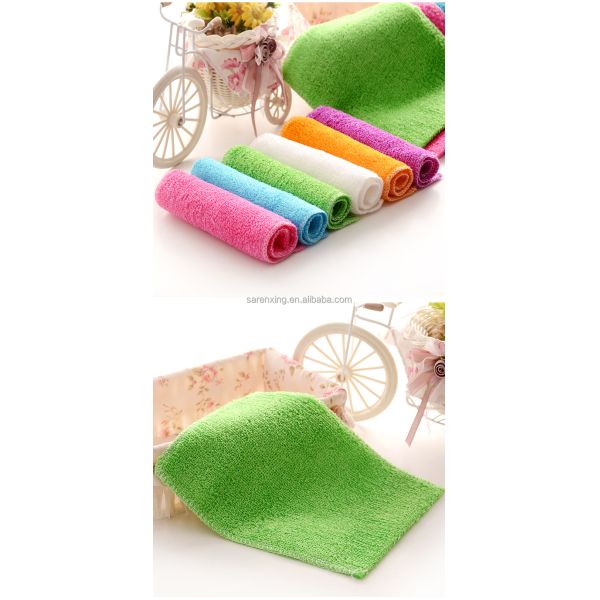 Rectangle Microfiber Kitchen Cleaning Towel with Small Stripe Fabric and Customer Logo