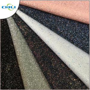 China Diamond Chunky Glitter Fabric Sheets Canvas Backing Anti Mildew Waterproof wholesale