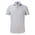 Anti Pilling Cotton Plain Polo Shirts Summer ODM Round Neck Printed