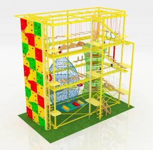 China Indoor Adventure Rope Course Obstacle Course Multilevel ASTM Standard on sale