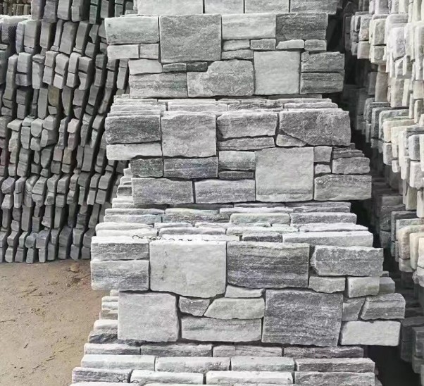 Exterior Cloudy Gray Quartzite Stack Ledge Stone
