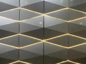 China 3D Shape Chameleon Aluminum Panel Exterior Curtain Wall Panel 1300mm Width wholesale
