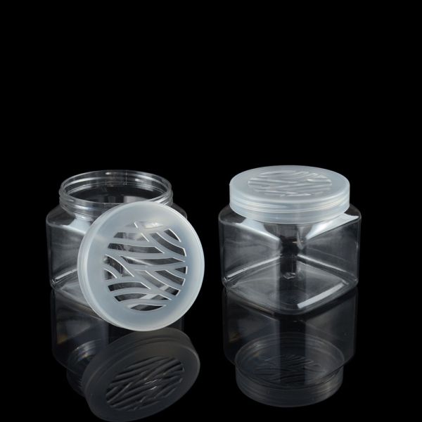 Electroplating 100ml 500ml PET Jar Packaging PET Square Jars Deodorant Empty Containers