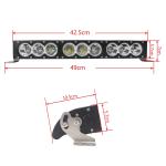 H Style 90W White Color 9pcs 10W CREE LED LIGHT BAR 6000K 10-30V Combo Beam