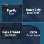 LAMINATED NYLON HIPAA LOCKING COURIER BAGS W/ HANDLES - 19W X 15H - READY TO
