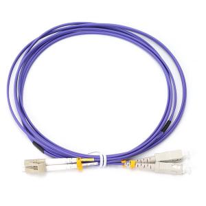 China KEXINT SC LC Duplex Fiber Optic Patch Cord MM OM2 Purple Color 50/125 2.0mm 3m LSZH wholesale