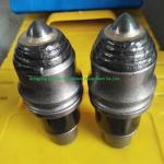 C31hd Replacement Auger Teeth , 50-54 HRC Tungsten Carbide Bullet Teeth
