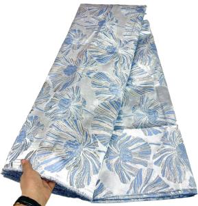 China 2023 Fashion African Brocade Fabric Jacquard Damask Design Brocade Jacquard Fabric High Quality Party Wedding Dress French dress wholesale