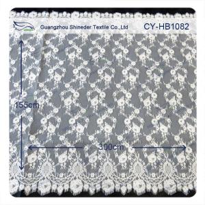 China Custom Printed Swiss Voile Lace Trimming / Wedding Dresses Lace Fabric wholesale