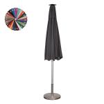 General European Style Solar Energy USB Rechargeable Steel Patio Umbrella with 3