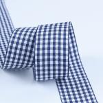 2.5cm Polyester Plaid Ribbon for Gift Packing and Chocolate Box Ribbon Bow