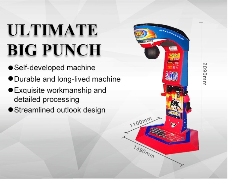 Ultimate Big Punch Electronic Boxing Arcade Game Machine For Entertainment