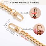 Diy Bag Handbag Purse Replacement Flat Metal Chain Strap With Buckle