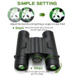 Binoculars, 10X25 Free Focus Binoculars Professional High Powered HD Large View