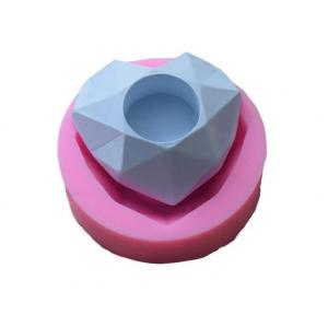 China Heart shape silicone mold, polygon planting flower pot, silicone cement planters mold wholesale