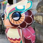 high strength alive sound Fiberglass Animal Statues Lighting Animatronic Owl