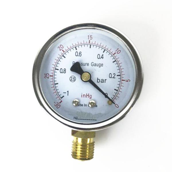 Spiral tube gauge all stainless steel pressure gauge bottom mounting types