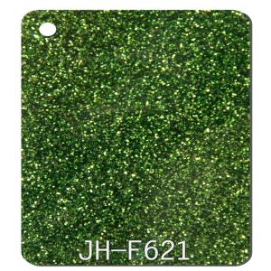 China Green Glitter Colorful Acrylic Sheets 0.118&quot; Thickness wholesale