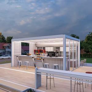 China Luxury Modern Aluminium Pergola Louvered Roof Add Style Retractable Canopy wholesale