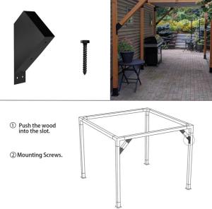 China Pergola Brackets 6x6 Actual 5.6 &quot;x 5.6&quot; Rafter Post Brackets Deck Railing Brackets wholesale