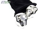Creative Whiskey Metal Ice Cubes For Scotch , 304 Stainless Steel Skull Head Ice