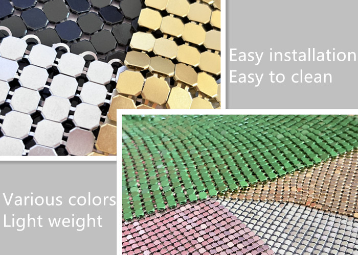 Flexible Aluminum 3mm Metal Sequin Fabric For Interior Decoration