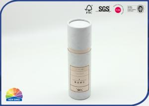 China Slim Rigid Cardboard Paper Packaging Tube With Paper Lid Food Grade Cylinder wholesale