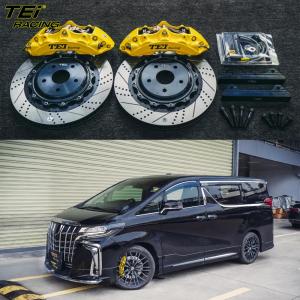 China Front Big Brake Kit 6 Piston Caliper With 355x32mm Rotor BBK Auto Brake System For Toyota Alphard 19 Inch Car Rim wholesale