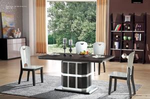 China high quality rectangle 4 seater MDF with veneer laminated dining table furniture wholesale