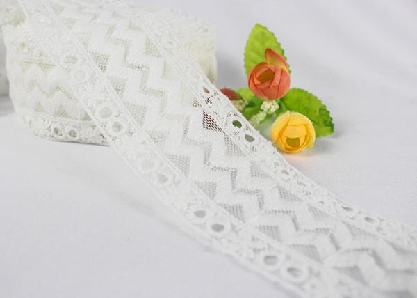 Quality Durable Cotton Embroidery On Nylon Mesh Edging Lace Trim For Baby'S Dress Decorative for sale