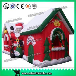 China Customized Red And White Holiday Christmas Inflatable House / Inflatable Haunted House wholesale