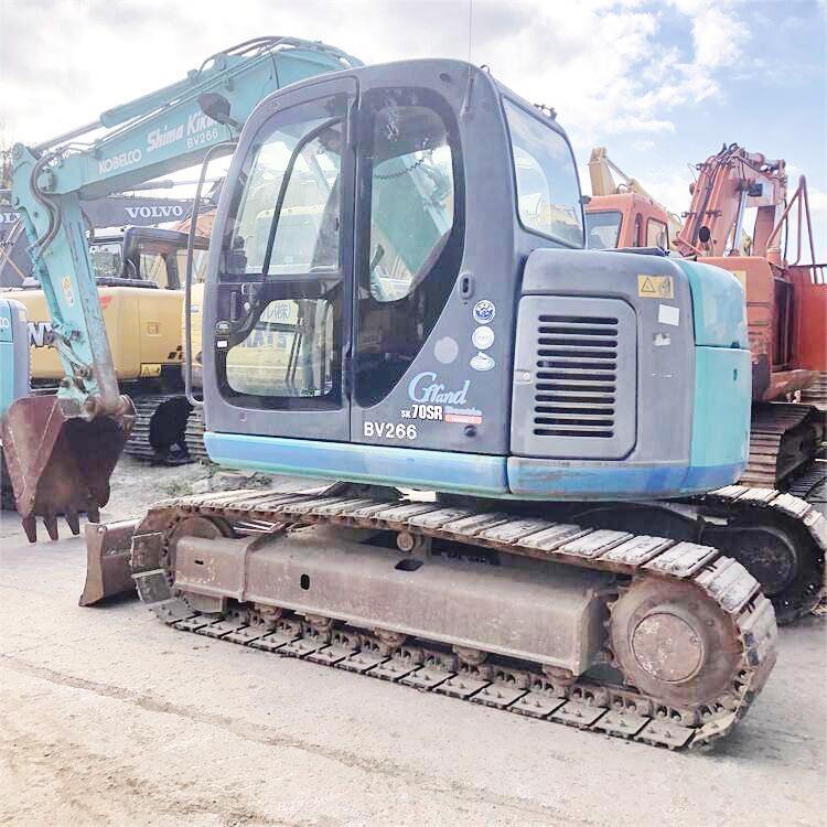 Japan original rubber track sk70sr 7 tons crawler kobelco sk70sr with good condition