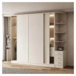 Bedroom Furniture Latest Modern Simple 3 Door Wooden Sliding Wardrobe with 2D/3D