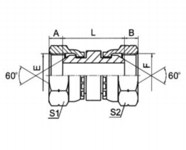 3B-06 Male Female Hose Connector