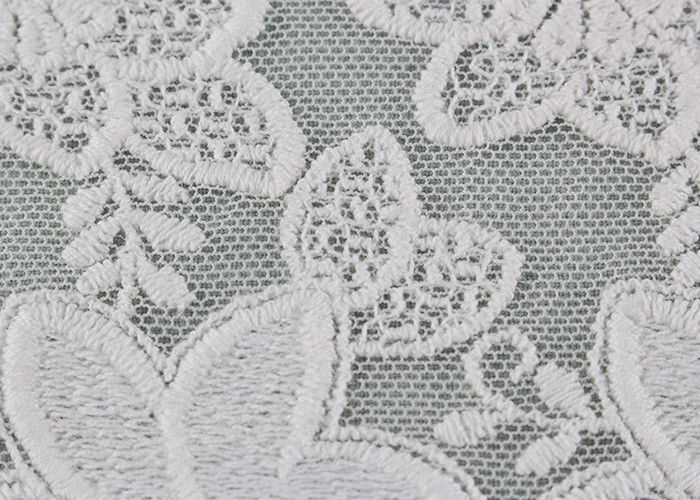 Embroidered Lace Ribbon Cotton Nylon Tulle Lace Trim For Fashion Designers