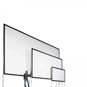 China Front Rear 200 Inches Foldable Projector Screen Frame Matt White wholesale
