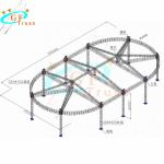 Round Booth Aluminum Spigot Truss Light Curved Truss System Square Shape