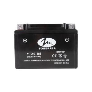 China 12V9AH YTX9BS Motorcycle Battery Low Internal Resistance on sale