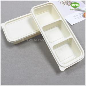China Disposable Corn Starch Condiment Dispenser-Sustainable Food packaging Container.Biodegradable Disposable Use Food Box on sale