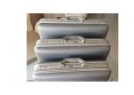 Colorful 3 Piece Female Briefcase Business 16 / 18 / 20 Inch With Silver Piping