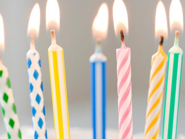 24 Pcs Spiral Kids Birthday Candles For Party , Disposable Swirl Birthday