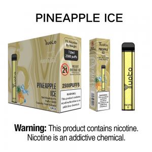 China Yuoto Disposable Vape Pen Device 2500 Puffs best disposable ecig 2022 pineapple Ice 7ml on sale