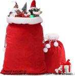 Velvet Bags With Drawstring Large Plush Santa Sack Christmas Gift Bags In 2 Size