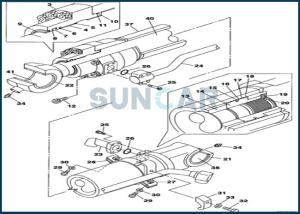 China LZ008160 Bucket Cylinder Service Kit fits CNH CX240B CX250C CX250DLC wholesale
