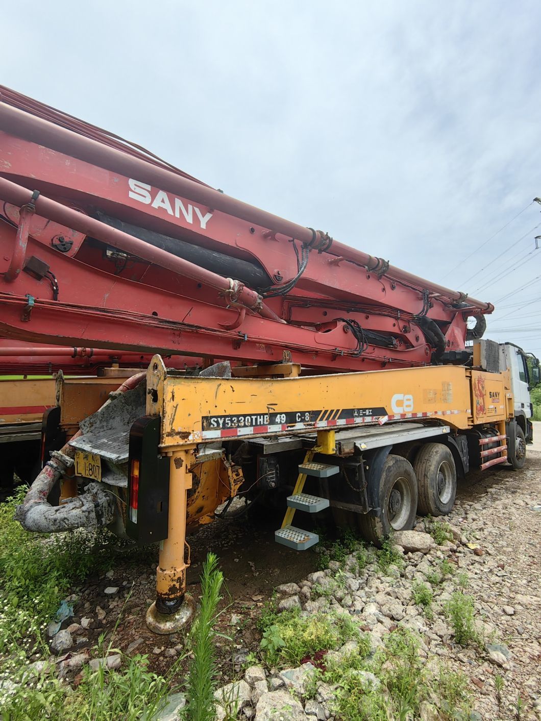 2013 Sy 49m Used Concrete Pump Truck Construction Machine Concrete Boom Pump Mercedes Benz Machine Equipment