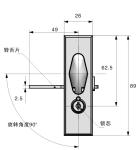 Electrical Zinc Alloy Door Lock Powder Coated Magnetic Cabinet Locks