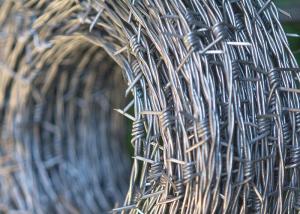 China Rust Resistance 500 Meters Single Strand Hot Dipped Galvanized Barbed Wire wholesale
